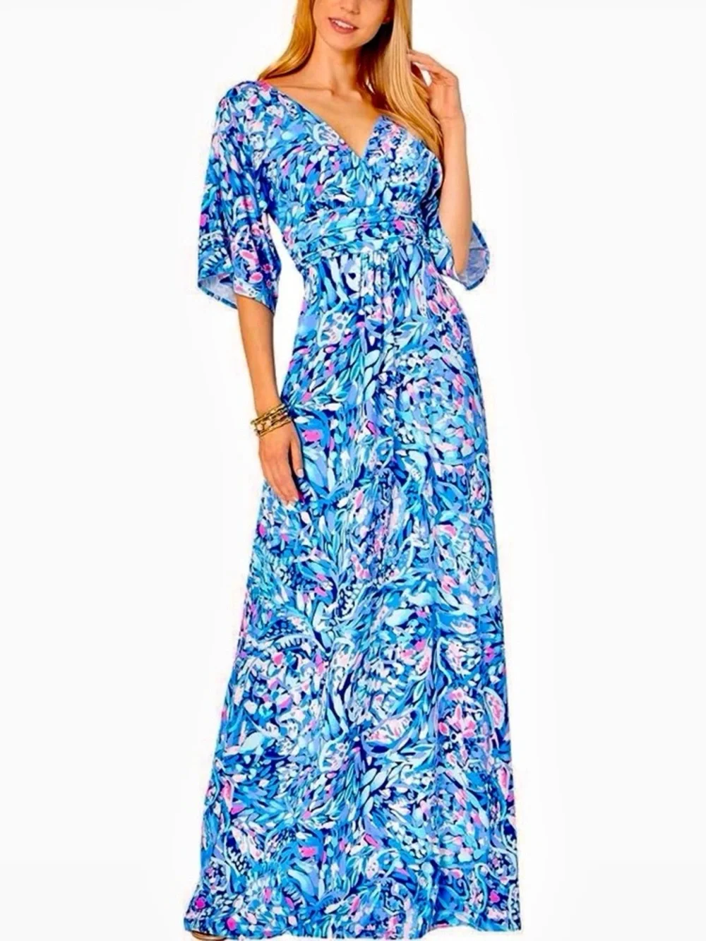 Lilly Pulitzer | Dresses | Lilly Pulitzer Parigi Maxi Dress In Party Wave |  Poshmark
